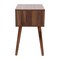 Emma and Oliver Beverly Mid-Century Modern Wooden Night Stand with Soft Close Drawer and Sleek Tapered Legs with Protective Floor Glides